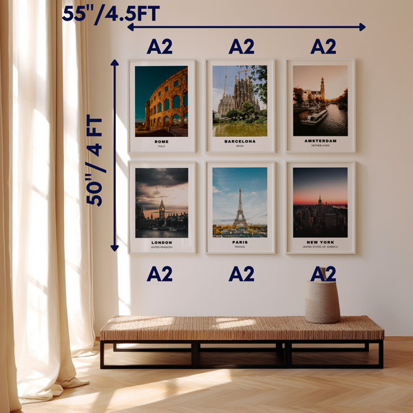 Set of 6 Beautiful Cities Wall Art