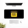 Grumpy before coffee Desk Mat | Desk Pad | Mouse Pad