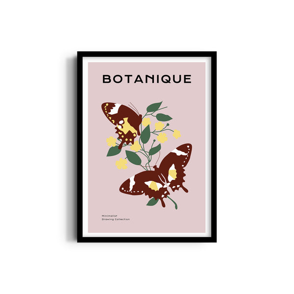 Butterflies Botanical Modern Wall Art