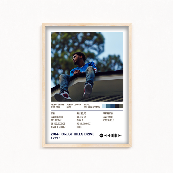 2014 Forest Hills Drive by J. Cole Album Poster