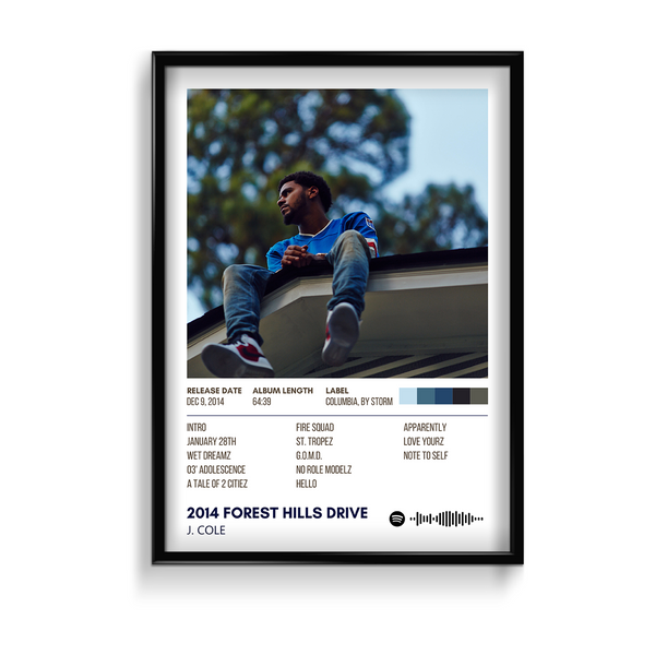 2014 Forest Hills Drive by J. Cole Album Poster