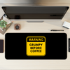 Grumpy before coffee Desk Mat | Desk Pad | Mouse Pad