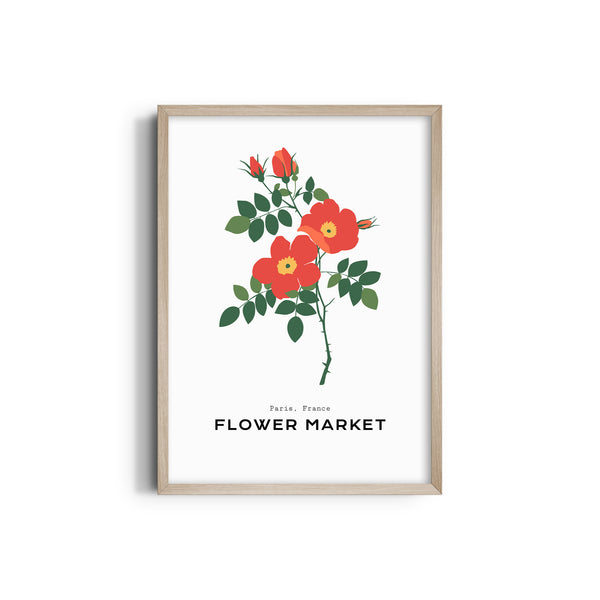 Paris Flower Market Botanical Modern Wall Art
