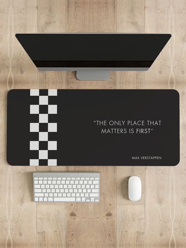 Formula 1 Max Verstappen Quote Desk Mat | Desk Pad | Mouse Pad
