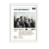 Fast & Furious 7 Retro Wall Art