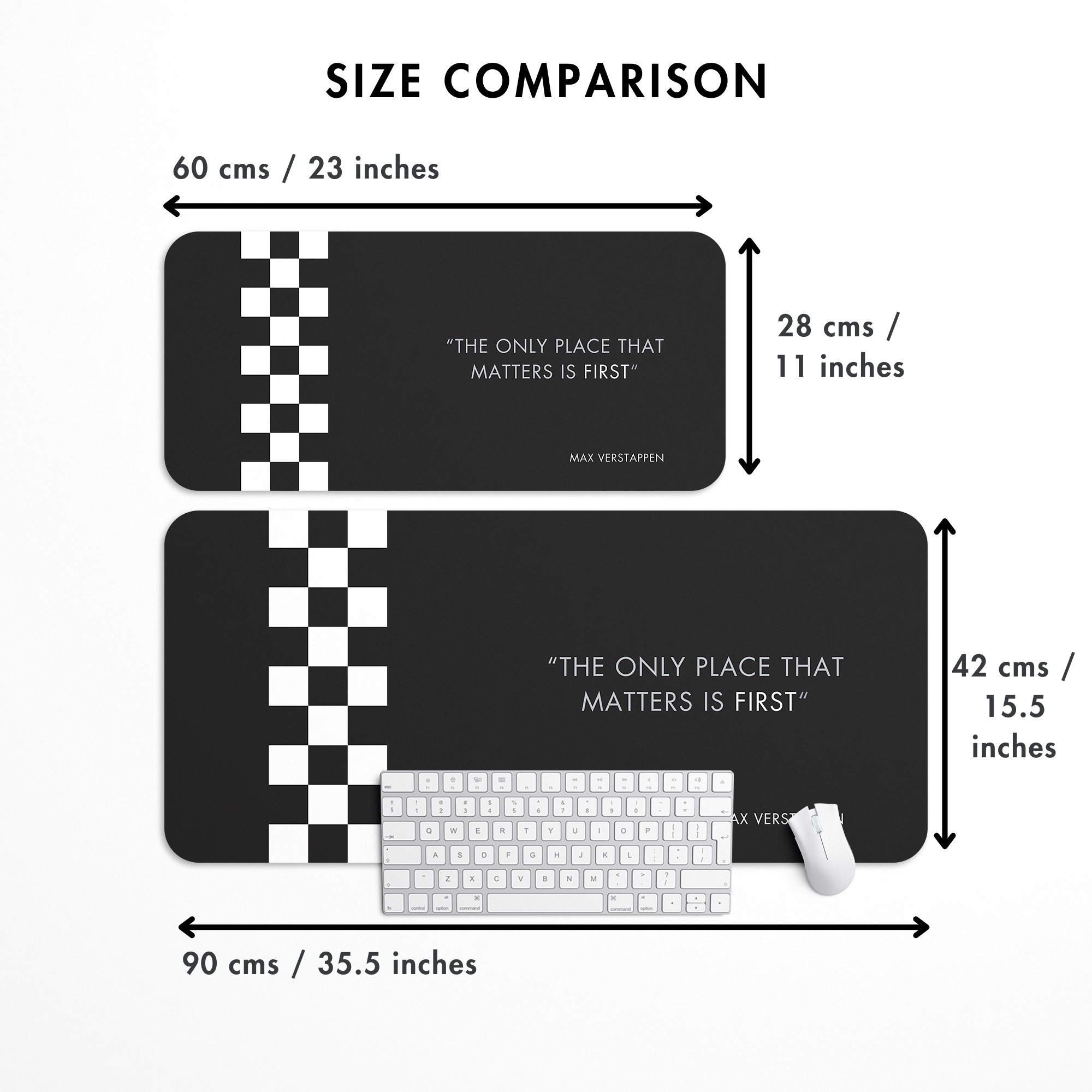 Formula 1 Max Verstappen Quote Desk Mat | Desk Pad | Mouse Pad