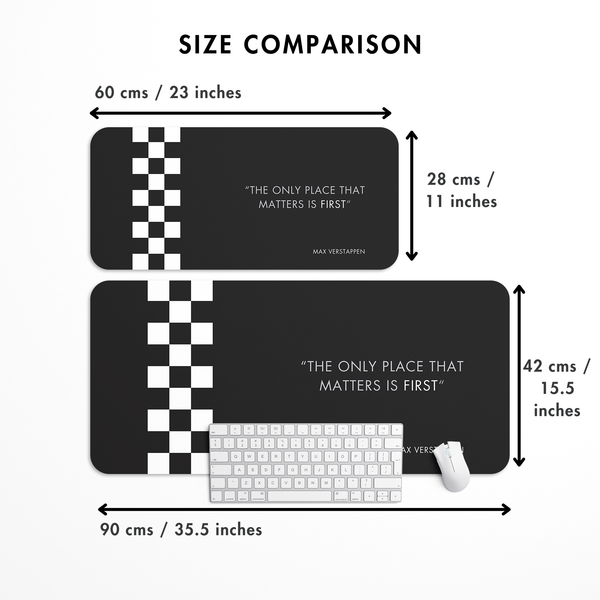 Formula 1 Max Verstappen Quote Desk Mat | Desk Pad | Mouse Pad