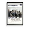 Fast & Furious 7 Retro Wall Art
