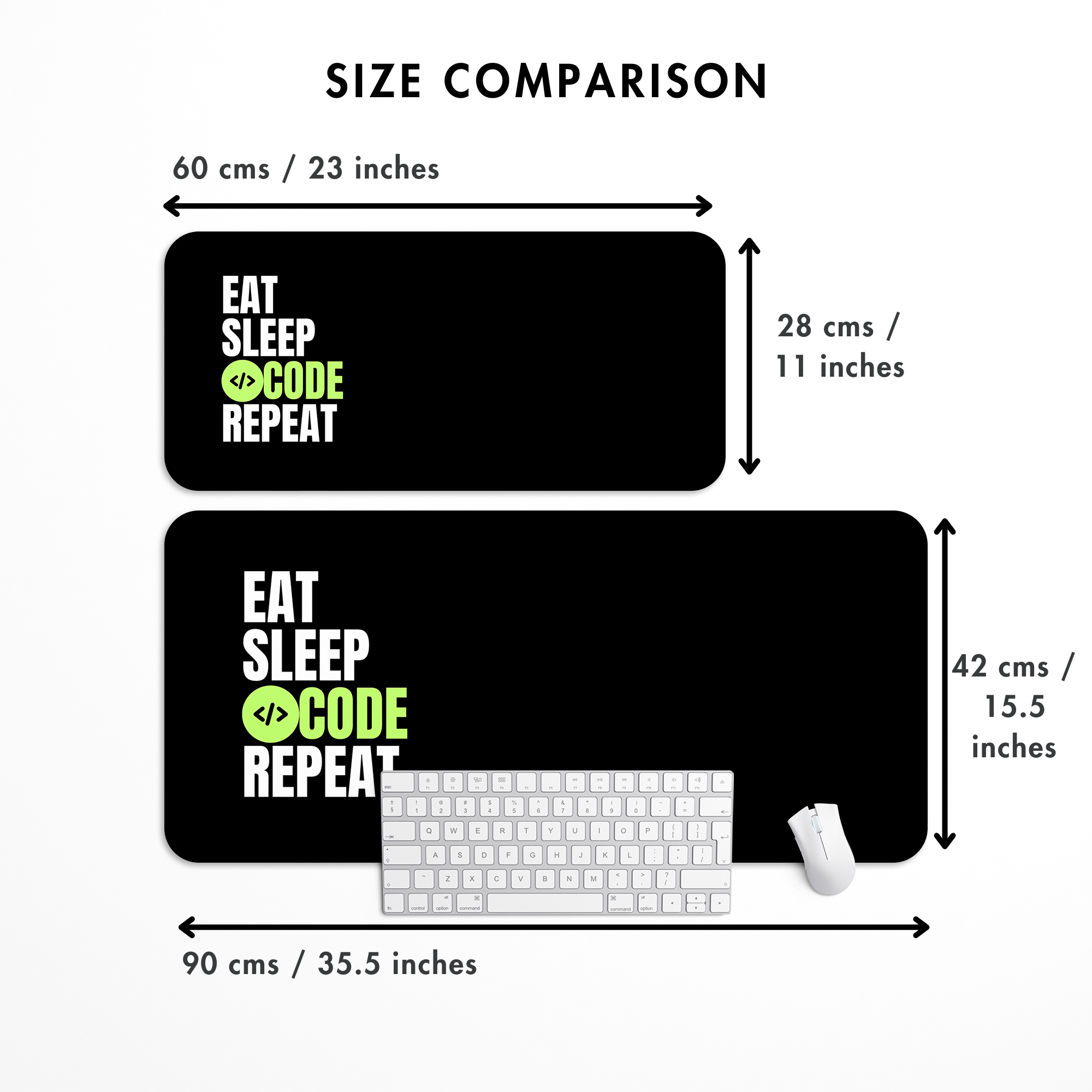 Eat Sleep Code Repeat Desk Mat | Desk Pad | Mouse Pad