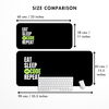 Eat Sleep Code Repeat Desk Mat | Desk Pad | Mouse Pad