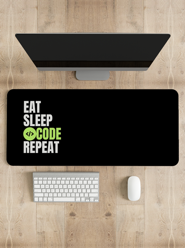 Eat Sleep Code Repeat Desk Mat | Desk Pad | Mouse Pad
