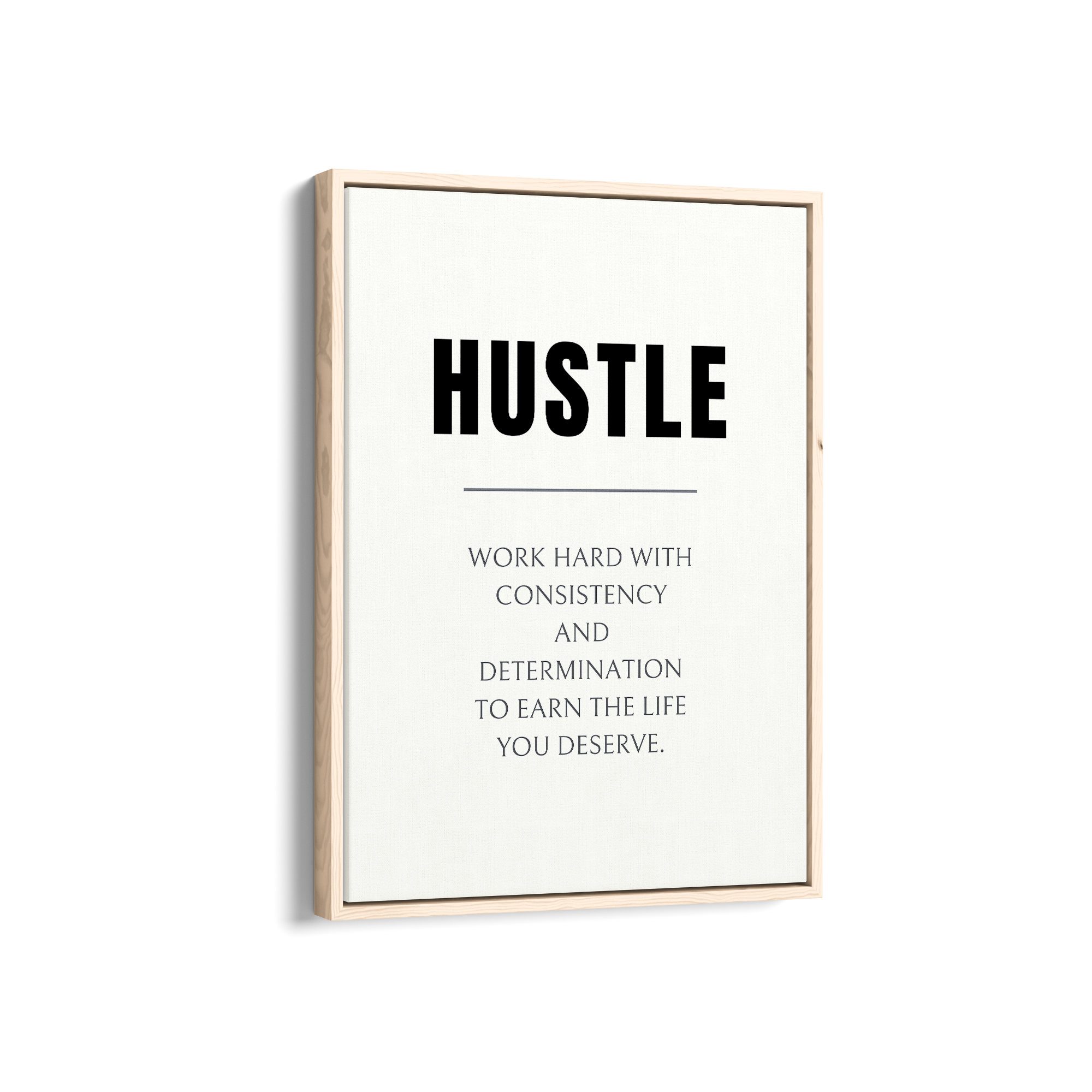 Hustle Quote Wall Art