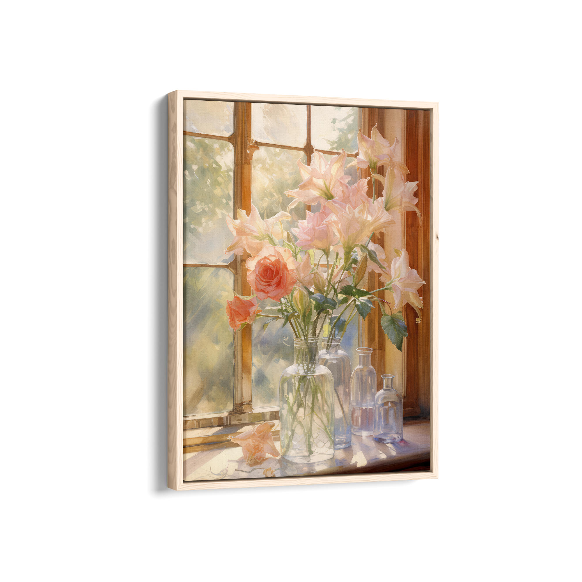 Glass Vase Bloom Wall Art