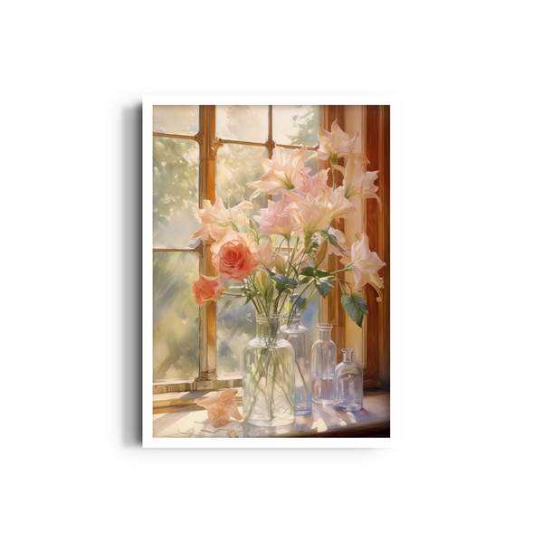 Glass Vase Bloom Wall Art