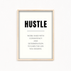 Hustle Quote Wall Art