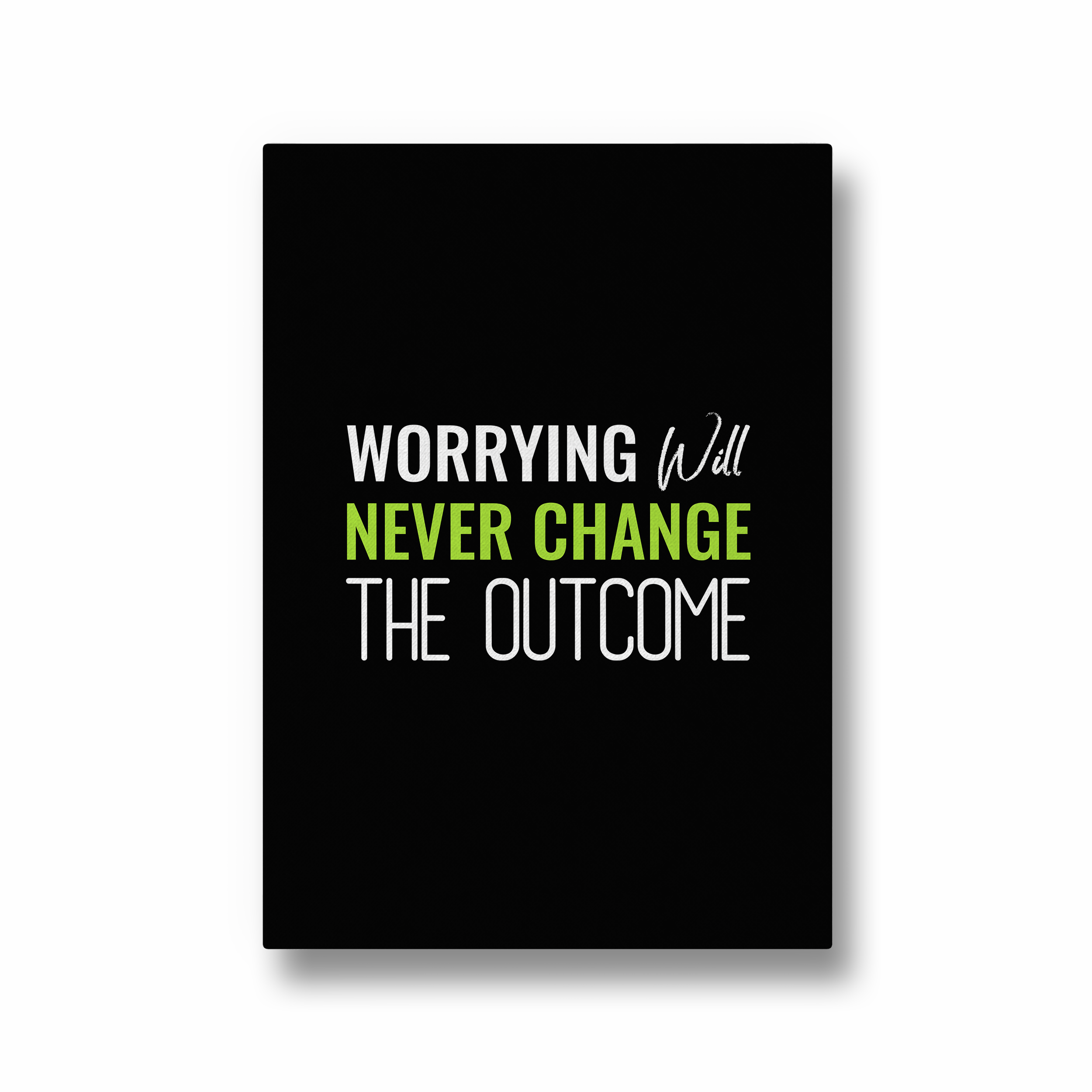 Worrying will never change the outcome Quote Wall Art - The Mortal Soul
