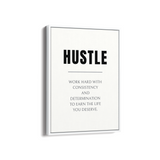 Hustle Quote Wall Art