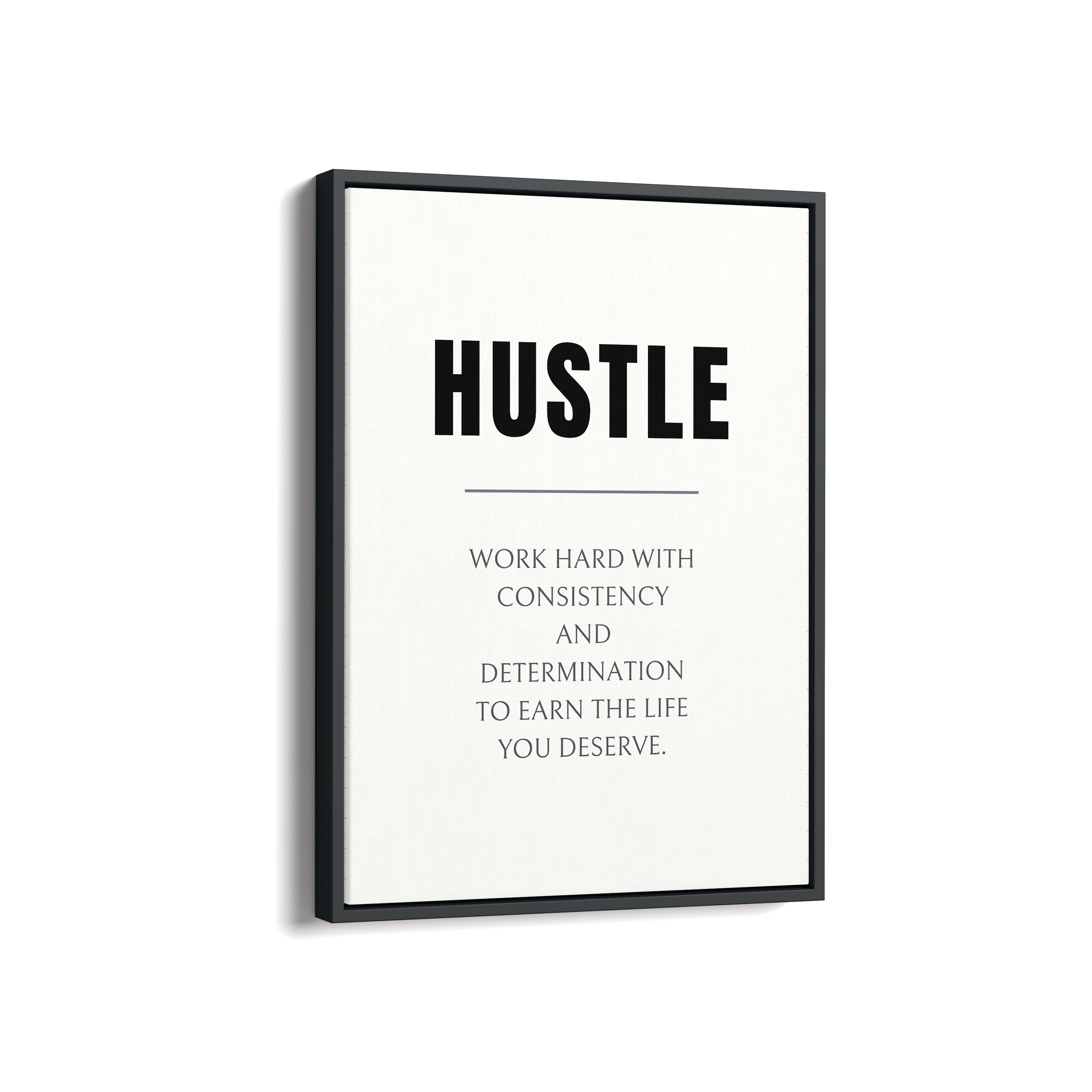 Hustle Quote Wall Art