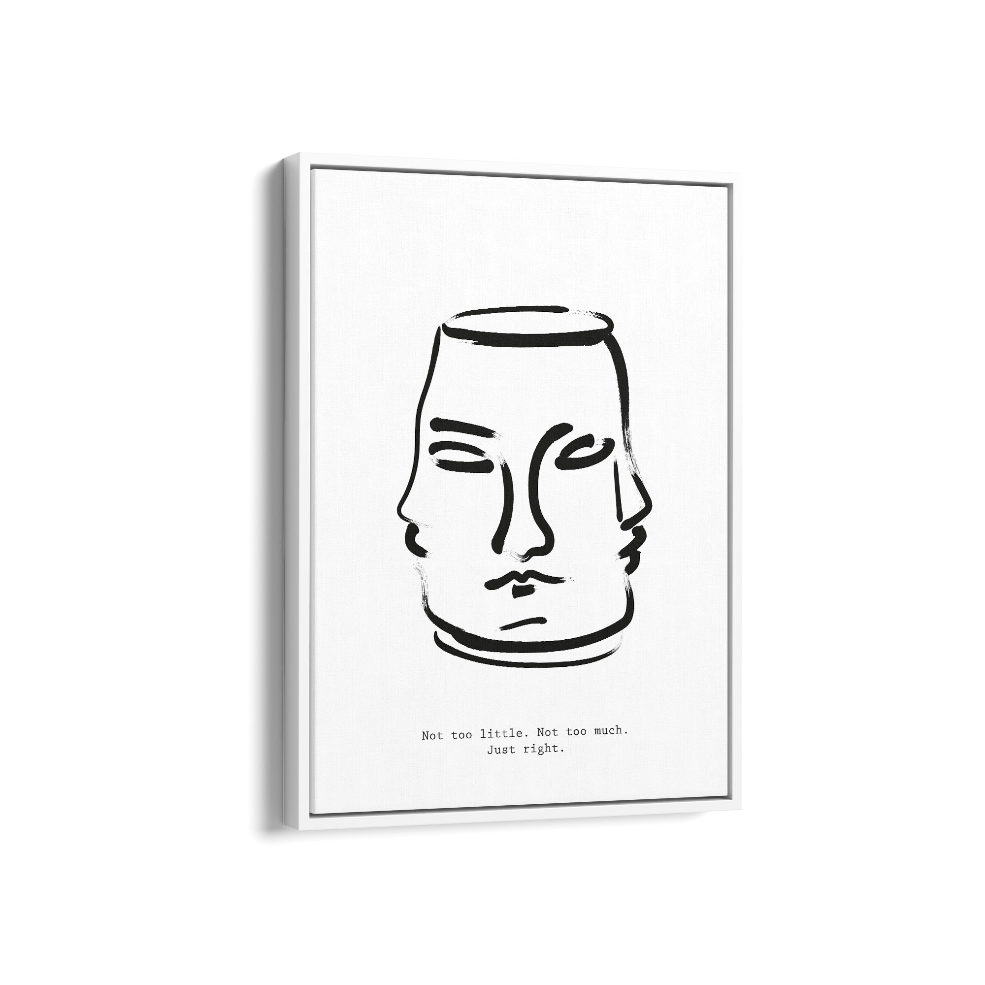 Not too little not too much just right Boho Modern Wall Art