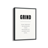 Grind Quote Wall Art