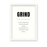 Grind Quote Wall Art