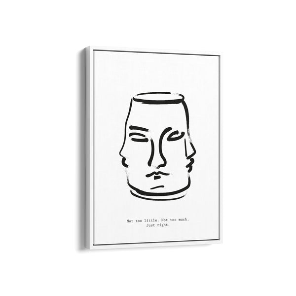 Not too little not too much just right Boho Modern Wall Art