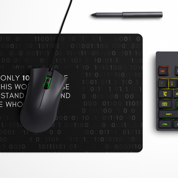 Binary Geek humor Desk Mat | Desk Pad | Mouse Pad