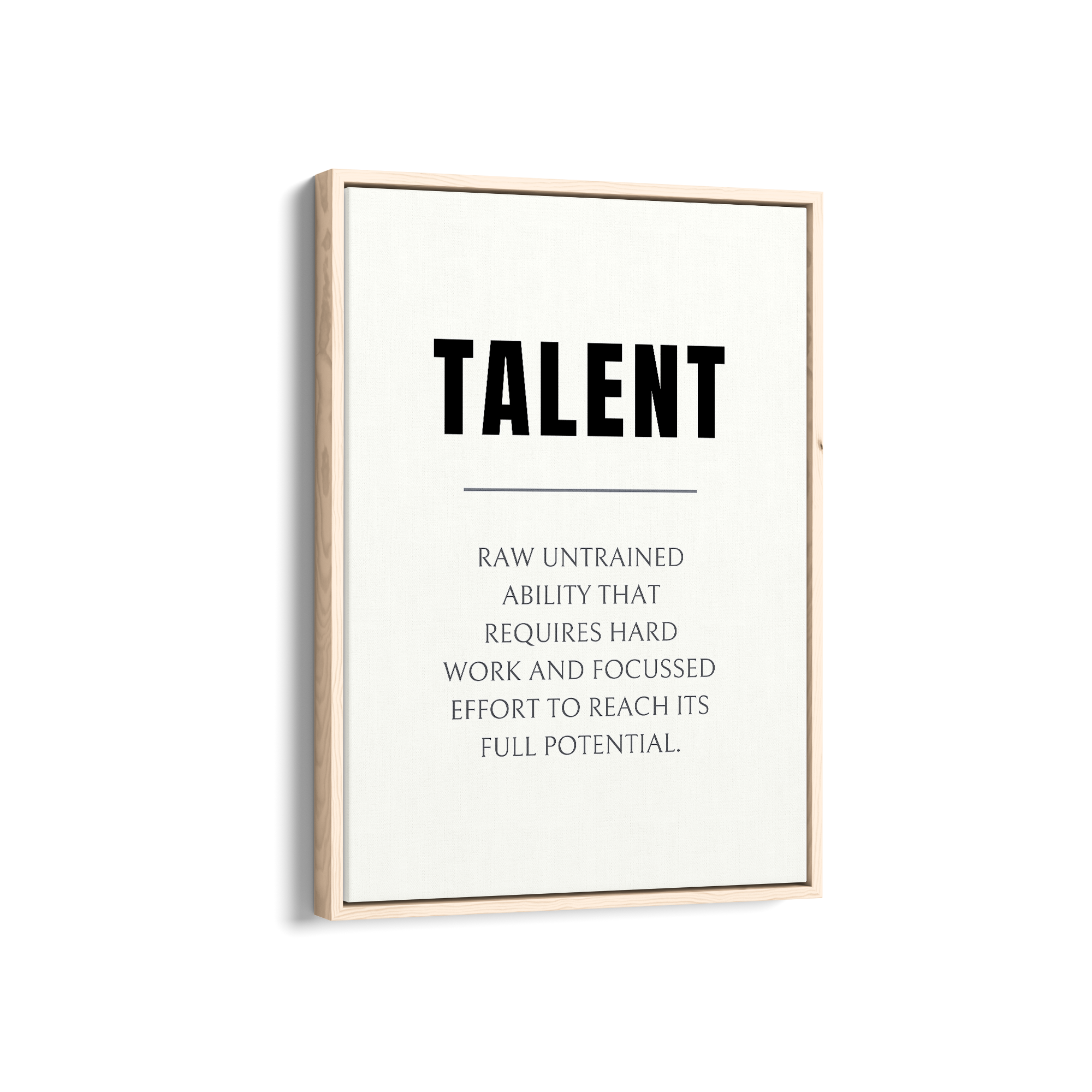 Talent Quote Wall Art