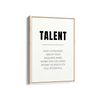 Talent Quote Wall Art