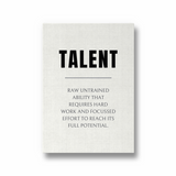 Talent Quote Wall Art