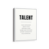 Talent Quote Wall Art