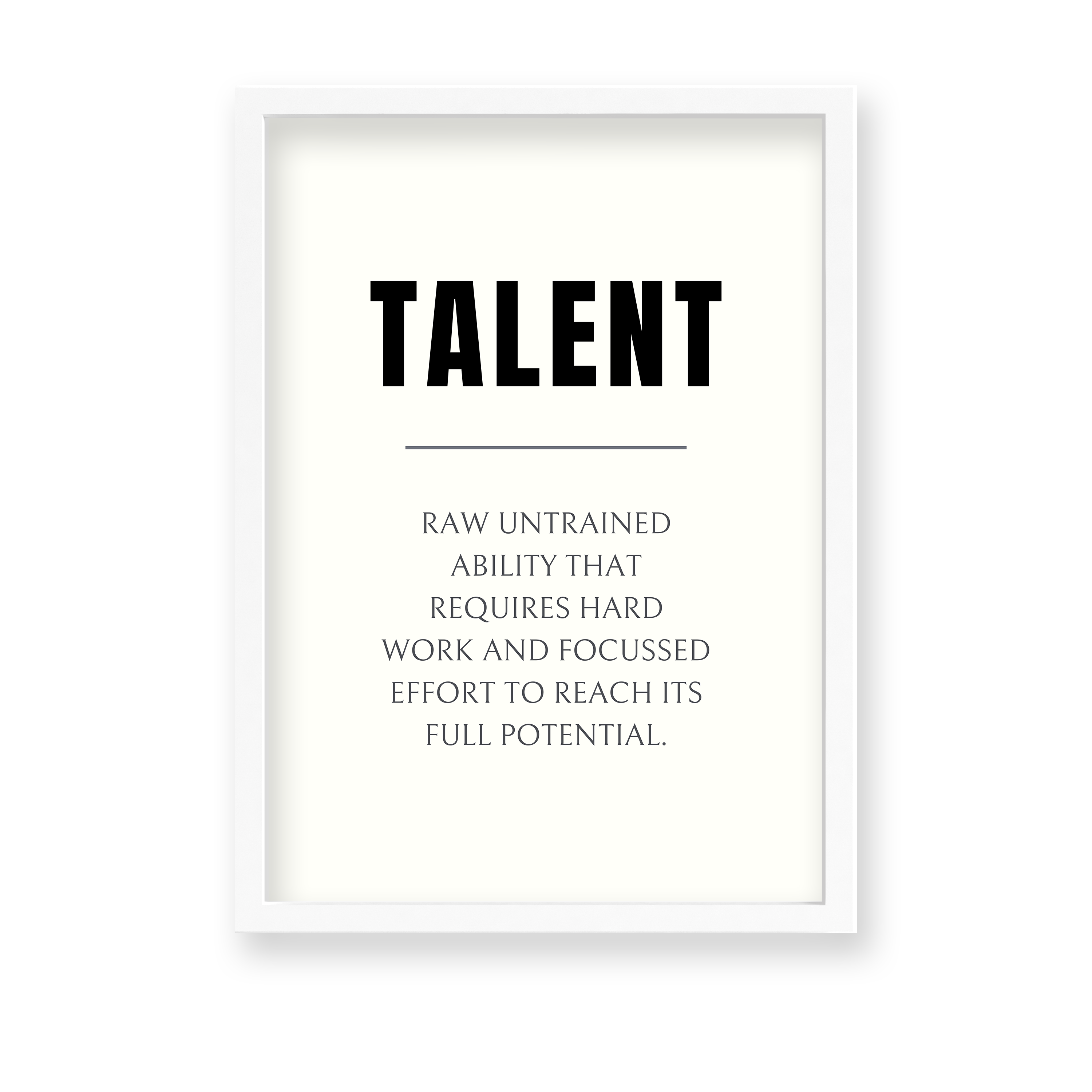Talent Quote Wall Art