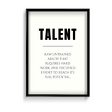Talent Quote Wall Art