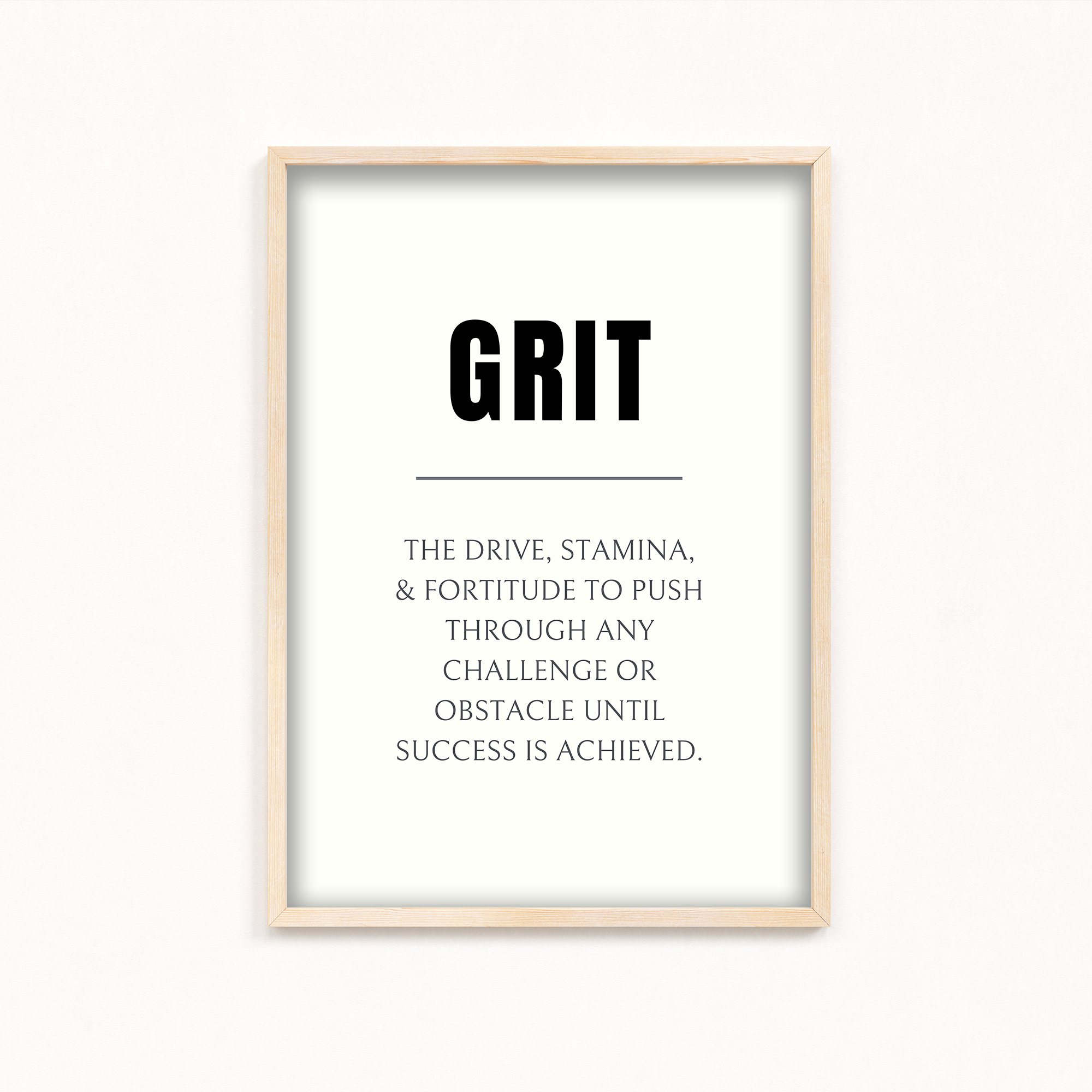 Grit Quote Wall Art