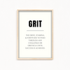 Grit Quote Wall Art
