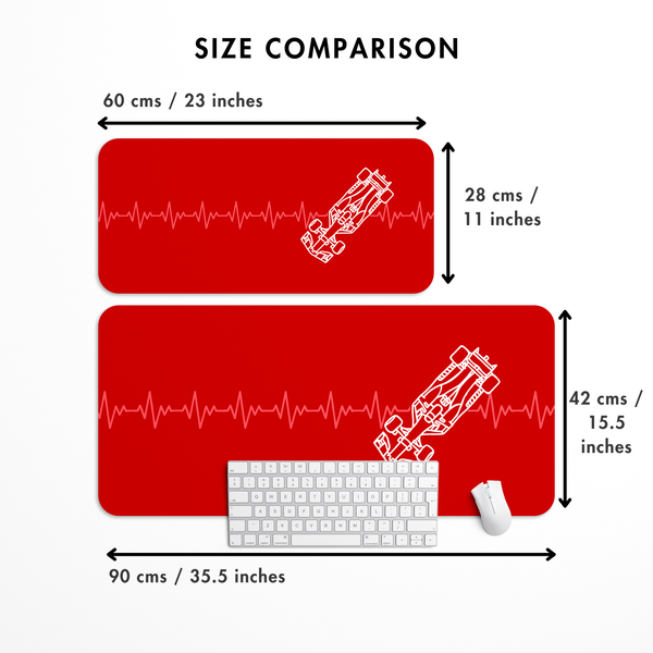 Formula 1 heart beat Desk Mat | Desk Pad | Mouse Pad