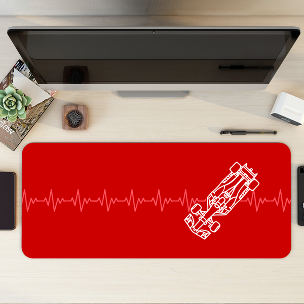 Formula 1 heart beat Desk Mat | Desk Pad | Mouse Pad