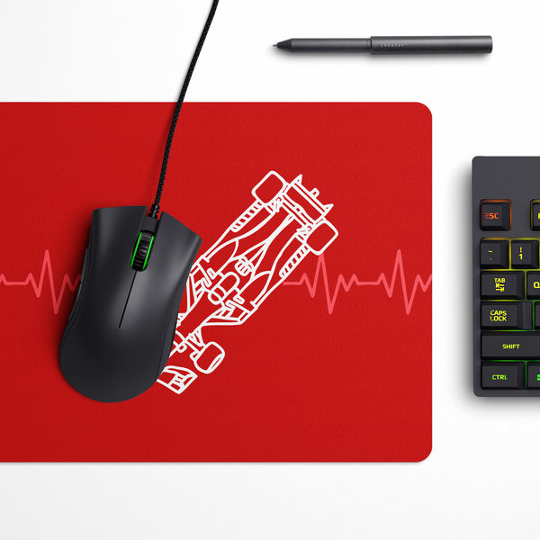 Formula 1 heart beat Desk Mat | Desk Pad | Mouse Pad