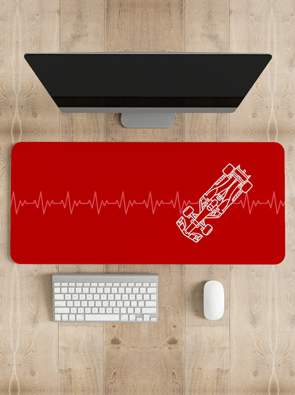 Formula 1 heart beat Desk Mat | Desk Pad | Mouse Pad