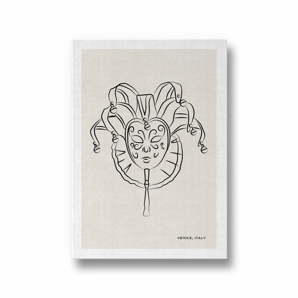 Mask Modern Line Wall Art