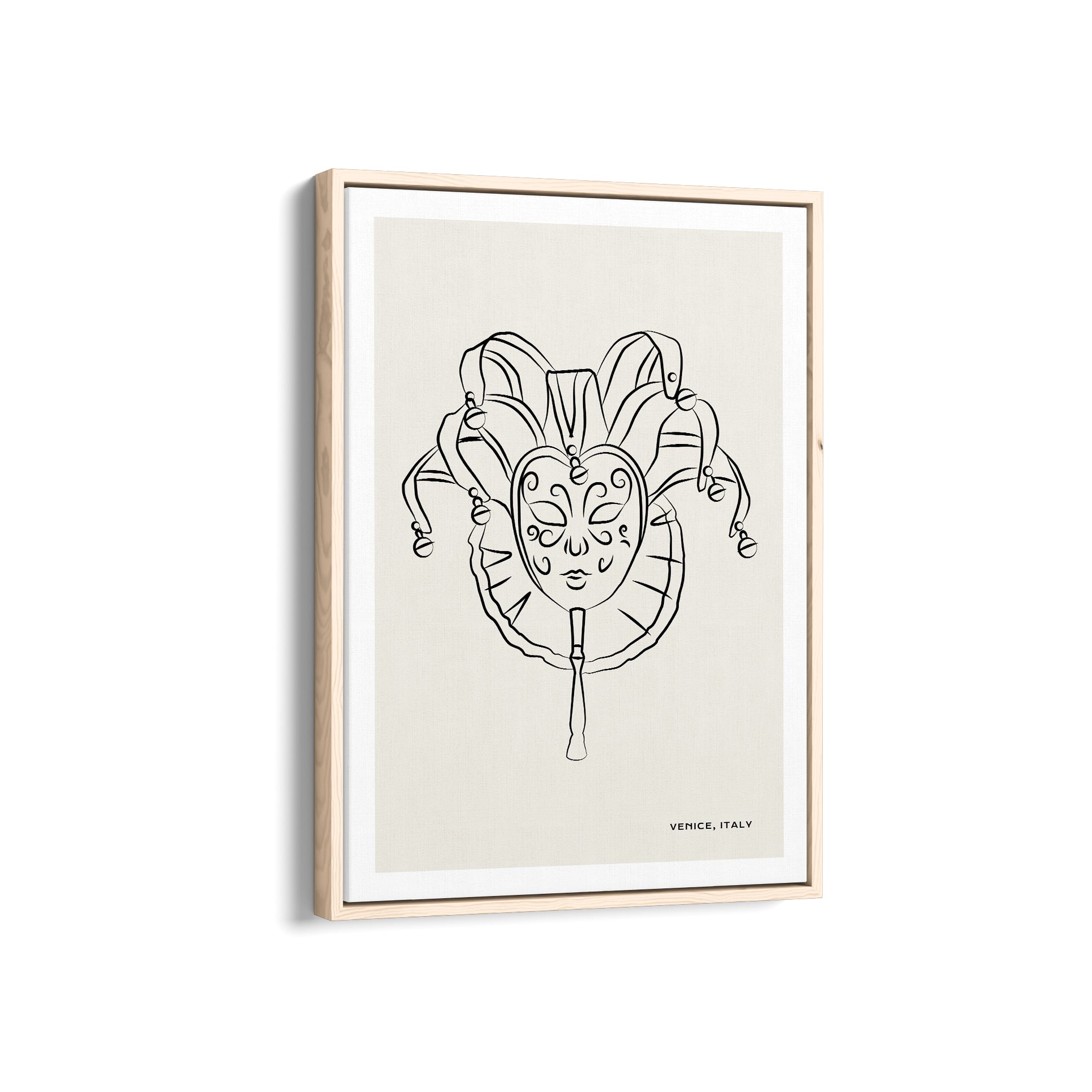 Mask Modern Line Wall Art