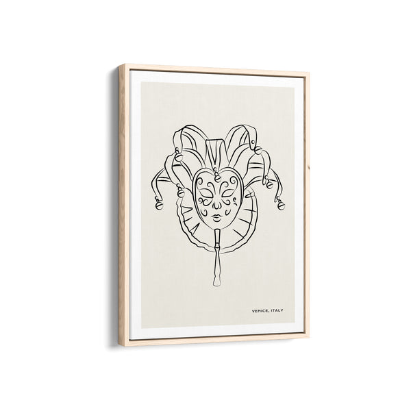 Mask Modern Line Wall Art