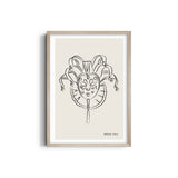 Mask Modern Line Wall Art