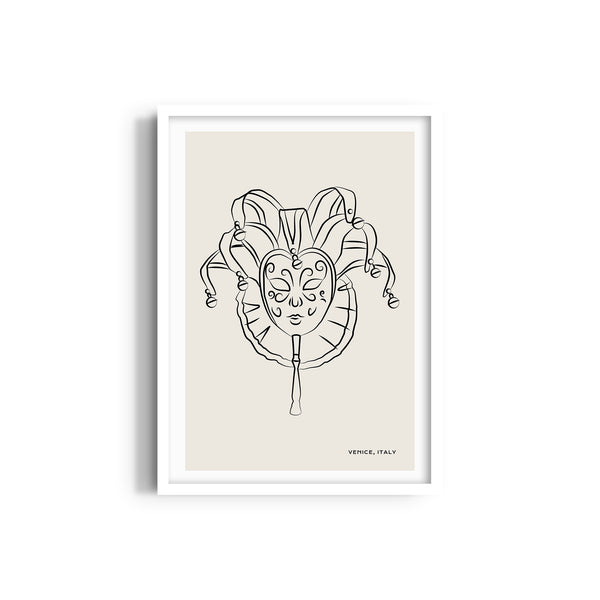 Mask Modern Line Wall Art