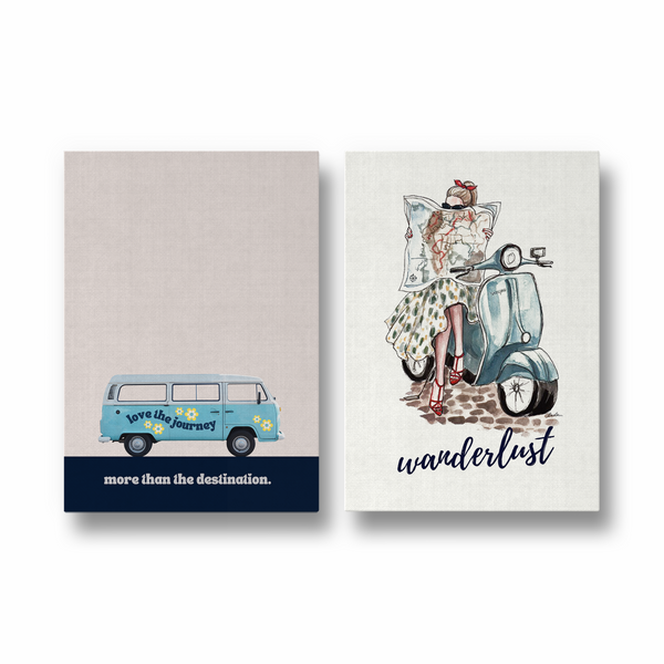 Love the journey & Wanderlust Set of 2 Travel Posters