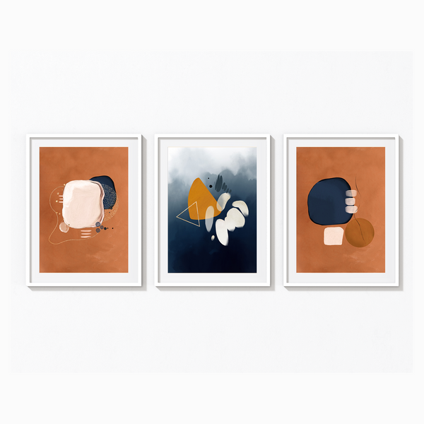 Set of 3 Abstract Modern Wall Art