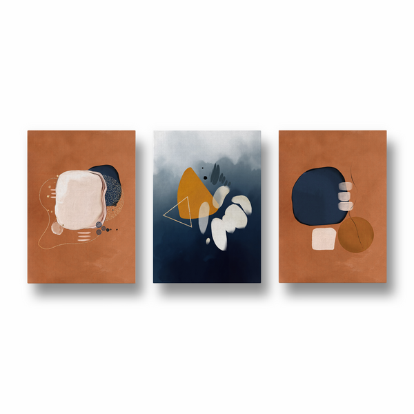 Set of 3 Abstract Modern Wall Art