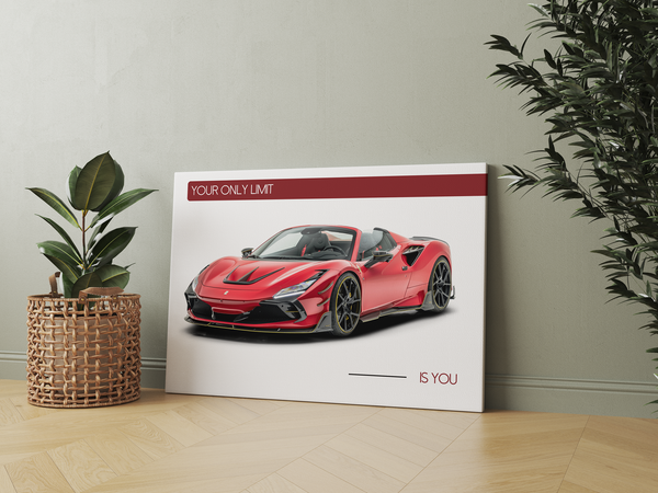 Your only limit is you - Ferrari F8 Spider Wall Poster