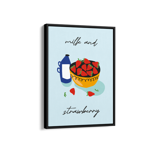Milk and Strawberry Artistic Wall Art
