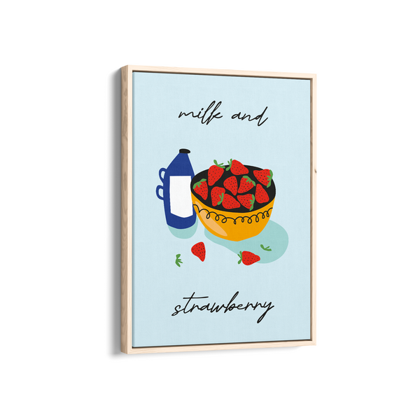 Milk and Strawberry Artistic Wall Art